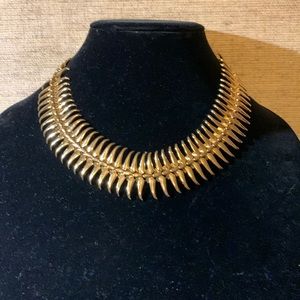 Beautiful Brand name- Nineteen Pieces - Fishbone gold plated Necklace! 
Used!